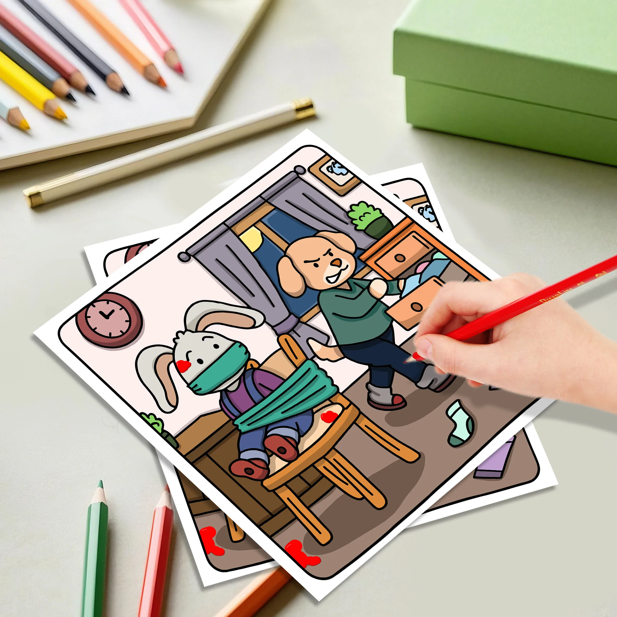 Student Adolescent And Adult Sketchbook Depicting Various Scenes Of a Crime Scene a 7.8-Inch Gift For Holiday Parties