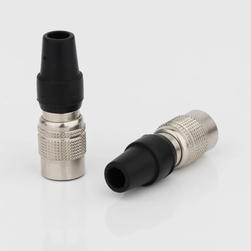 หนึ่งเซ็ต mrspeakers XLR สมดุลเสียงตัวผู้ปลั๊ก4ขาชุบทองสายสูงสุด: 4.5มม. อะแดปเตอร์แปลงการเชื่อมต่อ