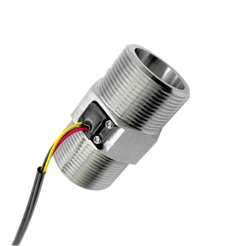 304 Stainless Steel Water Flow Sensor with Hall Effect Technology for Heat Pump Circulation 9-150 L/min Pressure 1.75 MPa