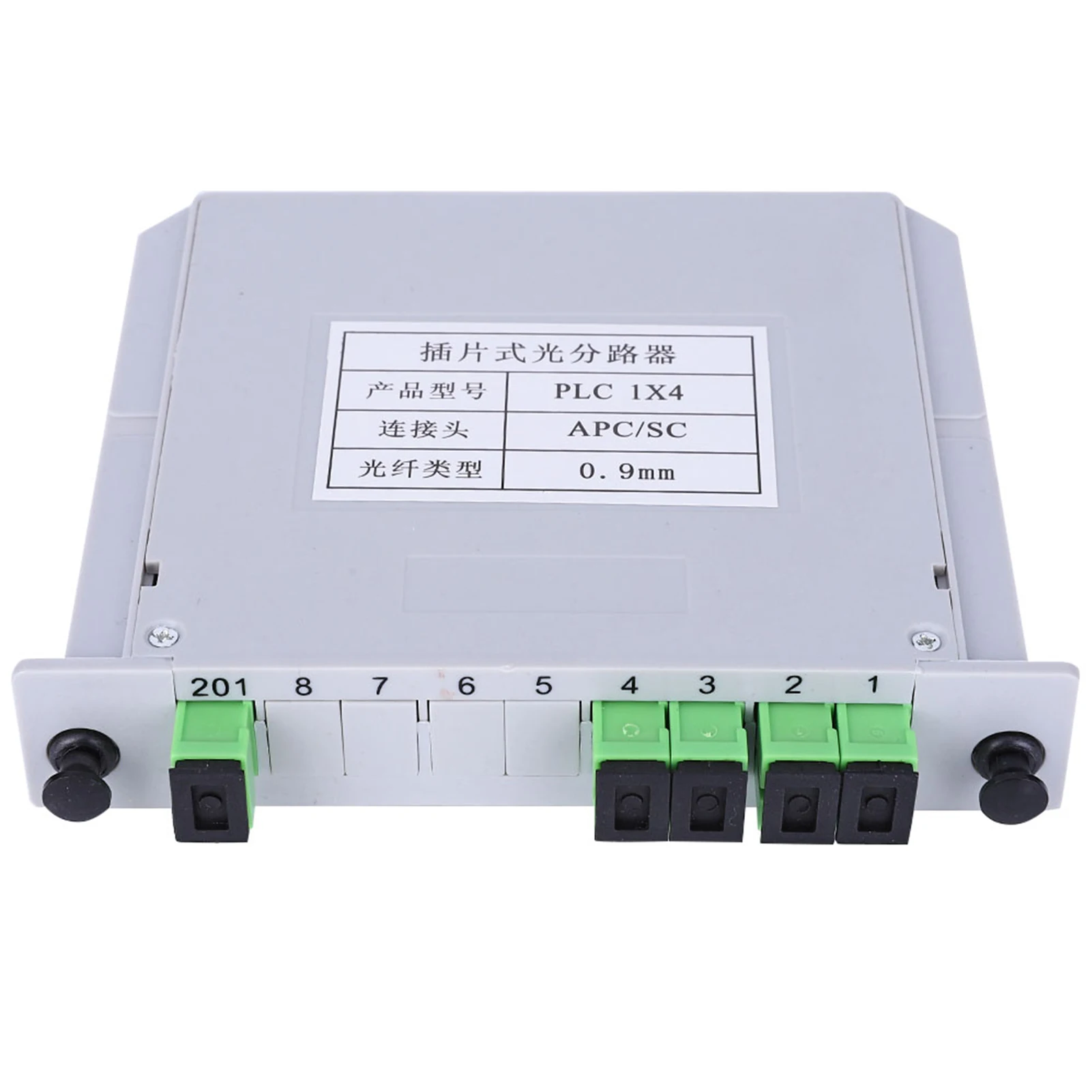 1X4 Blade Optical Splitter SC APC Single Mode PLC Optic Fiber Splitter Module Fiber Splitter Singlemode PLC Splitter Module