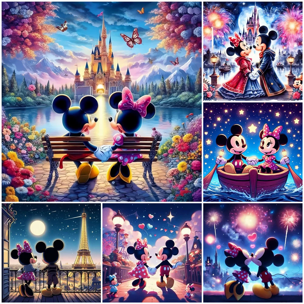 Disney New Collection 2024 Diamond Embroidery 5D Cartoon Cross Stitch Painting Mickey Mouse DIY Craft Kit Mosaic Minnie Wall Art