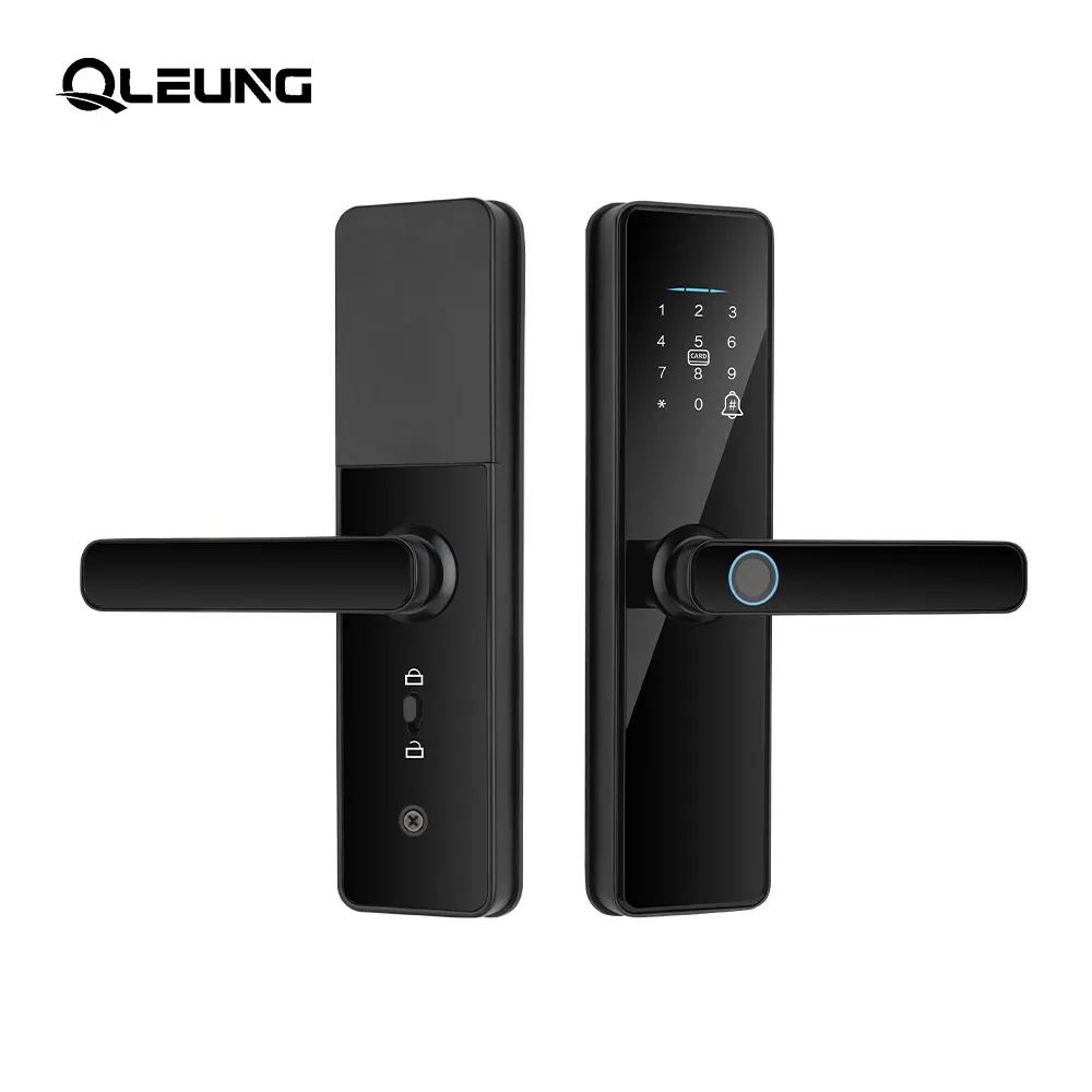 S811 Factory Wholesale Smart Fingerprint Door Lock With Tuya TTlock WiFi App  Control Access Code Card Key For Apartments