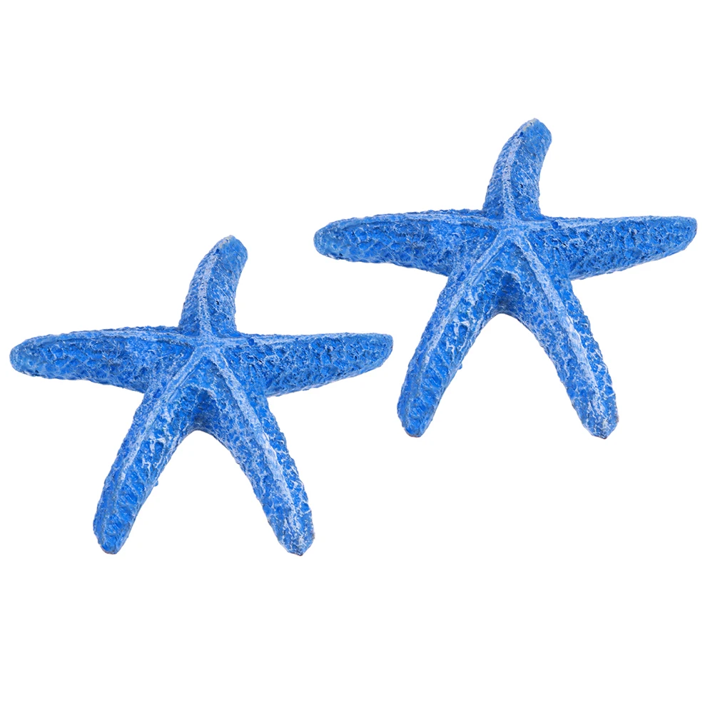 

2 Pcs Resin Fish Tank Decoration Aquarium Accessories Underwater Sea Star Realistic Kids Toys Gifts Pet Supplies