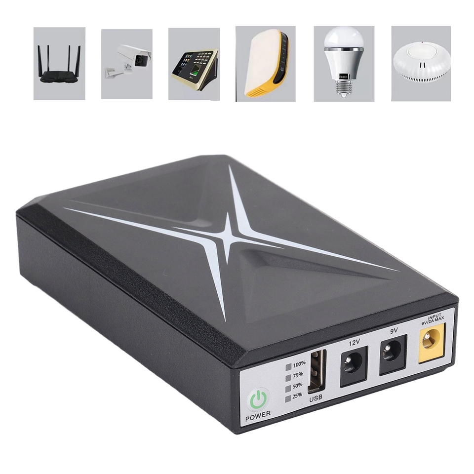  Mini UPS Battery Backup Power Supply 10400mAh Uninterruptible Power Supply Compatible with Router Temperature Protection 