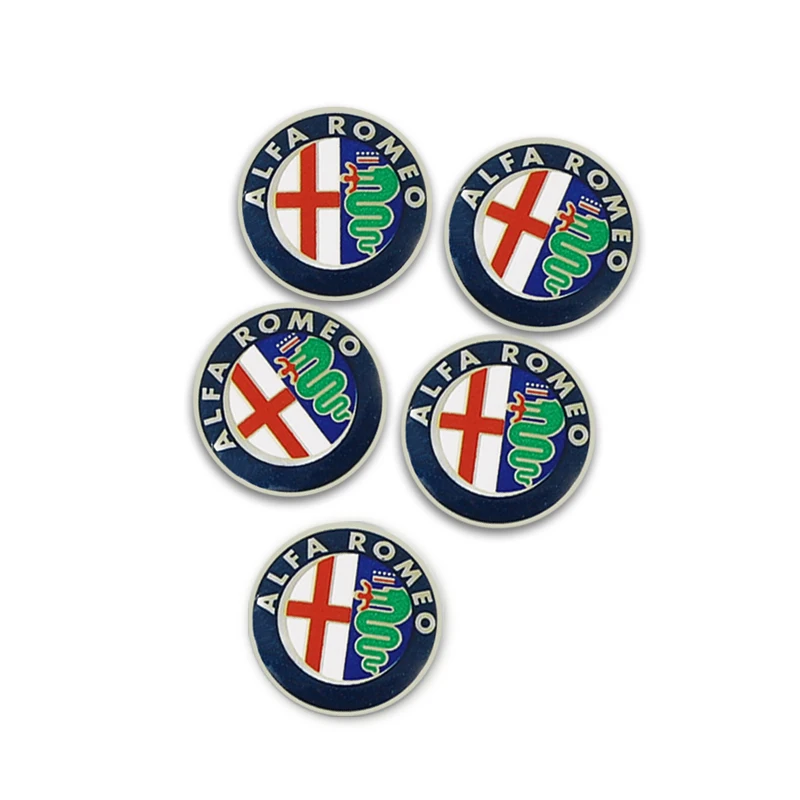 5/10Pcs Car Key Badge Sticker For Alfa Romeo 156 159 147 4C 8C 166 Giulia Giulietta Mito Stelvio Spider GT Tonale Disco Volante