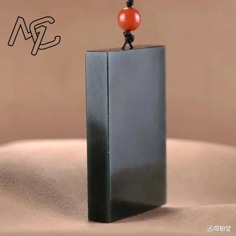 الطبيعية Hetian اليشم كلمات قلادة قلادة الجاديت مجوهرات للرجال هدايا البوذية محظوظ منحوتة موضة سحر المرأة تميمة