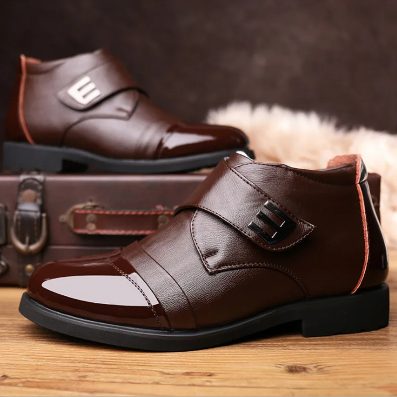 2022 Winter Shoes Men Chelsea Boots Genuine Leather Warm Shoes Men Ankle Boots Fashion Brand Cow Leather Male Footwear KA1849