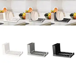 Foldable Dish Rack Dish Drying Rack Vertical Dish Storage Organizer Multifunctional Kitchen Gadgets Utensil Holder Space Saving