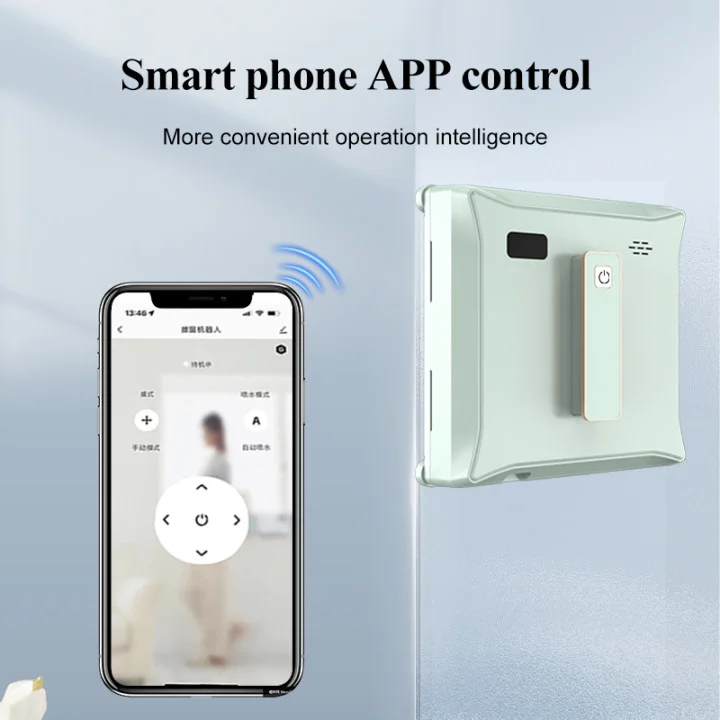 Fashionable Smart Glass Cleaning Robot Lightweight Electric Window Washing Tool 1-Year Genuine Warranty for Household Use
