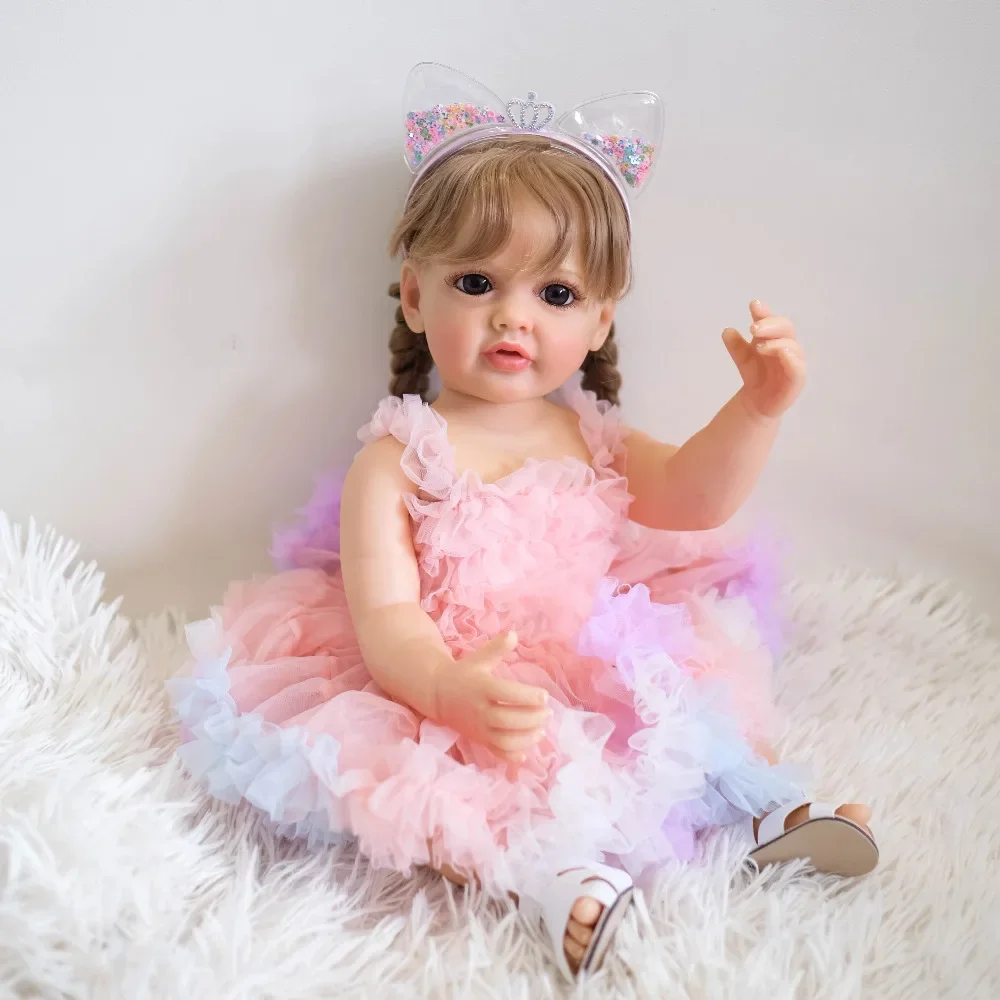 

55CM Full Body Soft Silicone Reborn Toddler Doll Betty 3D Painted Skin with Visible Veins Bebe Reborn Doll Baby Toys for Girls