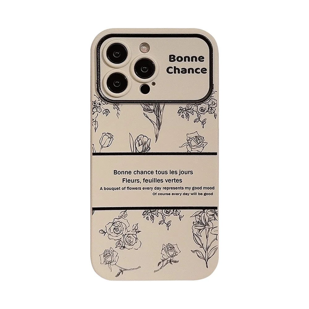 Rose Tulip Phone Case for Iphone 13 Pro Max Creative 11 Window Design 15 Plus Literary 14 Flowers 12 Girls X Silicone 7 Soft 8