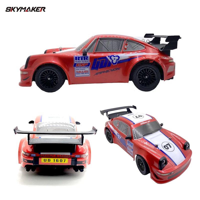 UDIRC UD 1603 1604 Pro RC samochód 2.4G 1/16 50 km/H szybki bezszczotkowy 4WD samochód do driftu LED Light RTR pilot pojazdy zabawkowe prezent