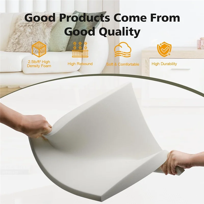 Suporte de almofada de sofá para assento flacidez, reparo de flacidez de almofada de assento de móveis de sofá de 3 peças, suporte de almofada de sofá de espuma