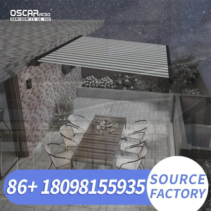 Motorized Louvered Roof Aluminum Pergola Kits Outdoor Deck Backyard Garden Elegant Awnings Europe Smart Rainproof Patio Canopy G