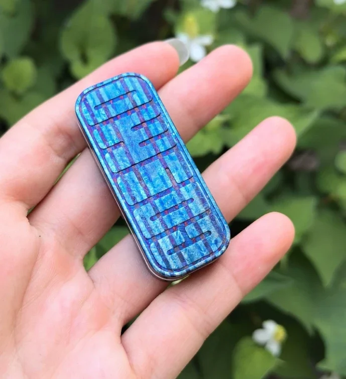 

42cosmo EDC Б/у ледяной кристалл Timascus Fidget Slider Декомпрессионные игрушки