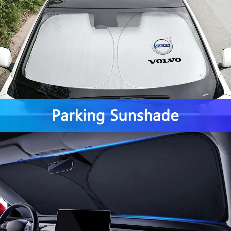 Folding Car Windshield Sun Shade Cover Visor UV Protector For Volvo EX90 V60 V40 XC90 S60 XC60 V50 V70 S90 XC40 S80 V90 EX30 C70 view 3