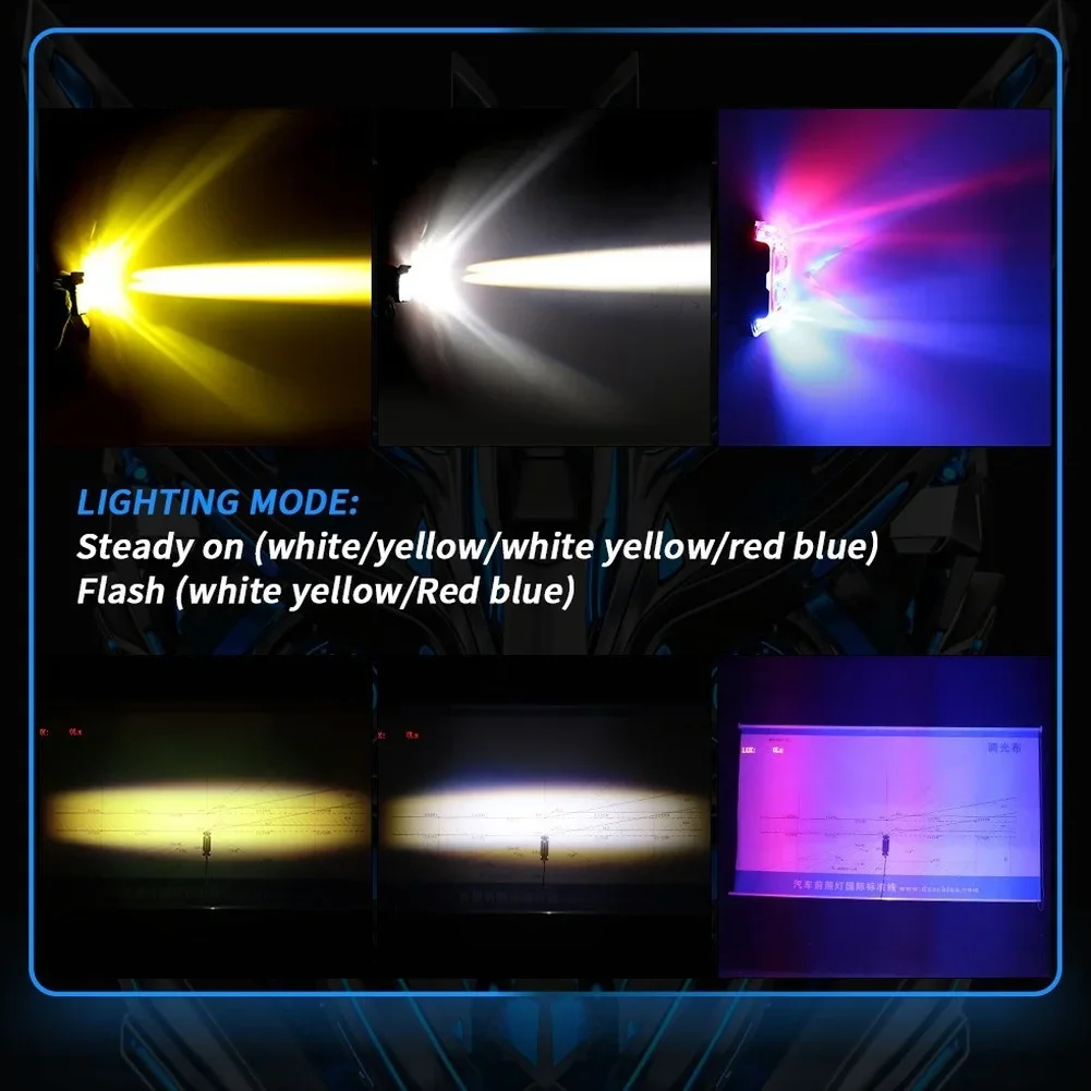 Foggy Conditions Motorcycle LED Light Dual Beam Dual Light Modes 2700LM Output 27.6W Power 9-60V Compatibility For SUV
