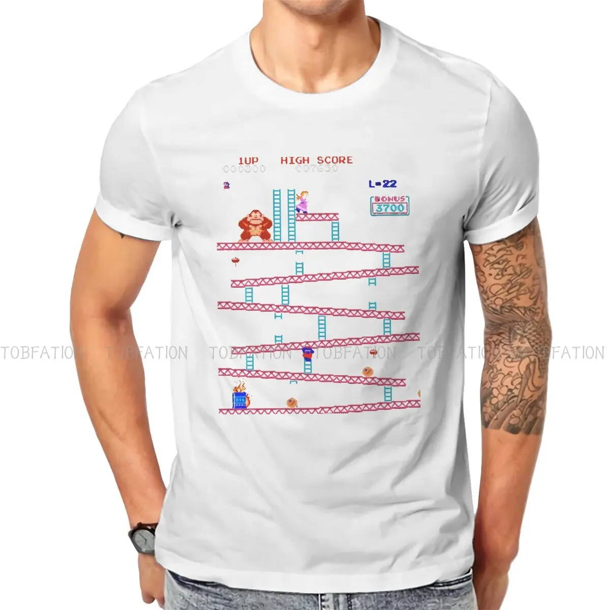 Donkey Kong Game 100% Cotton TShirts High Score Personalize Men’s T Shirt Funny Tops 6XL Donkey Kong Game 100% Cotton TShirts High Score Personalize Men’s T Shirt Funny Tops 6XL
