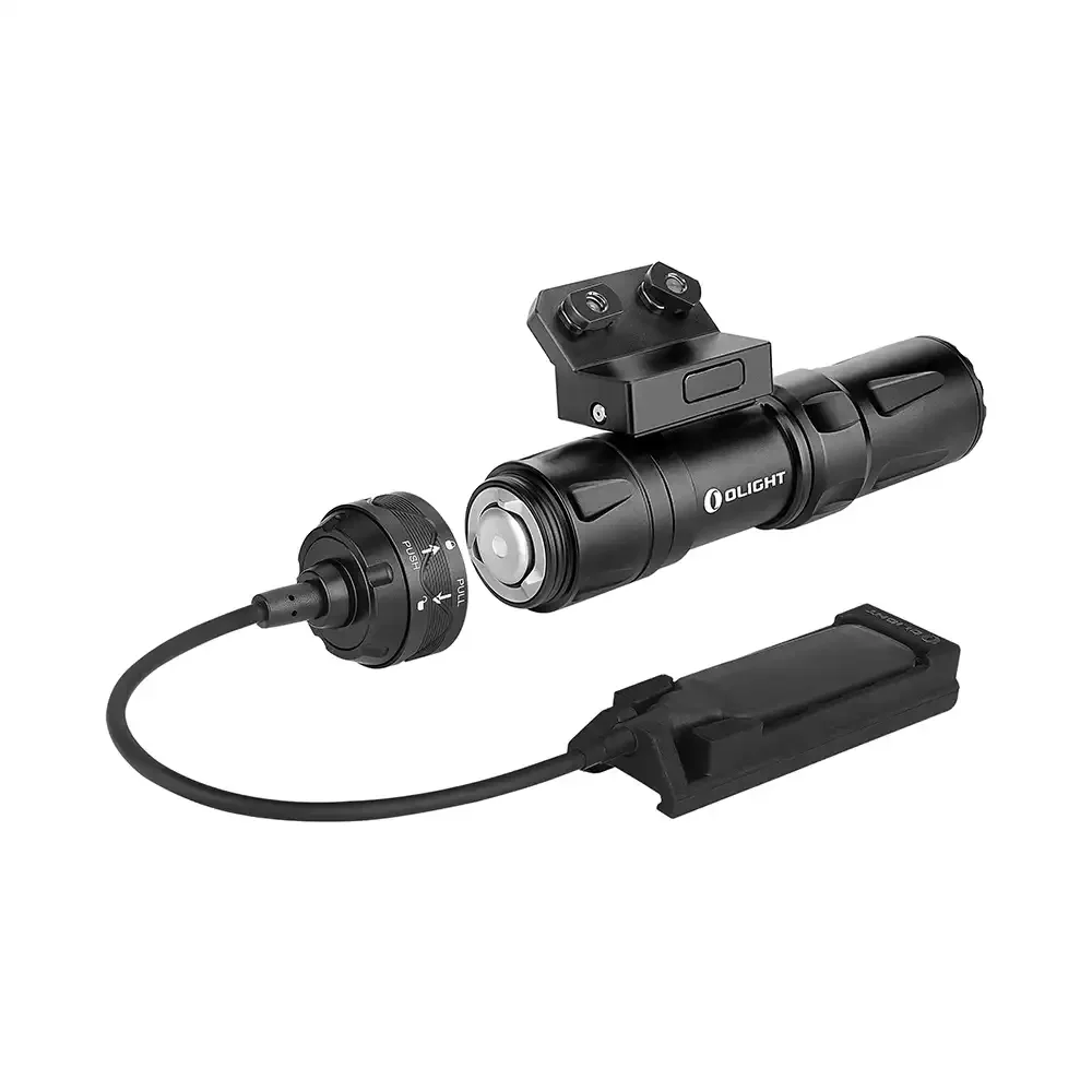 Olight Odin Mini 1250 Lumens Tactical Flashlight Magnetic Rechargeable Weaponlight M-Lok Rail Mount Kit Pressure Remote Switch