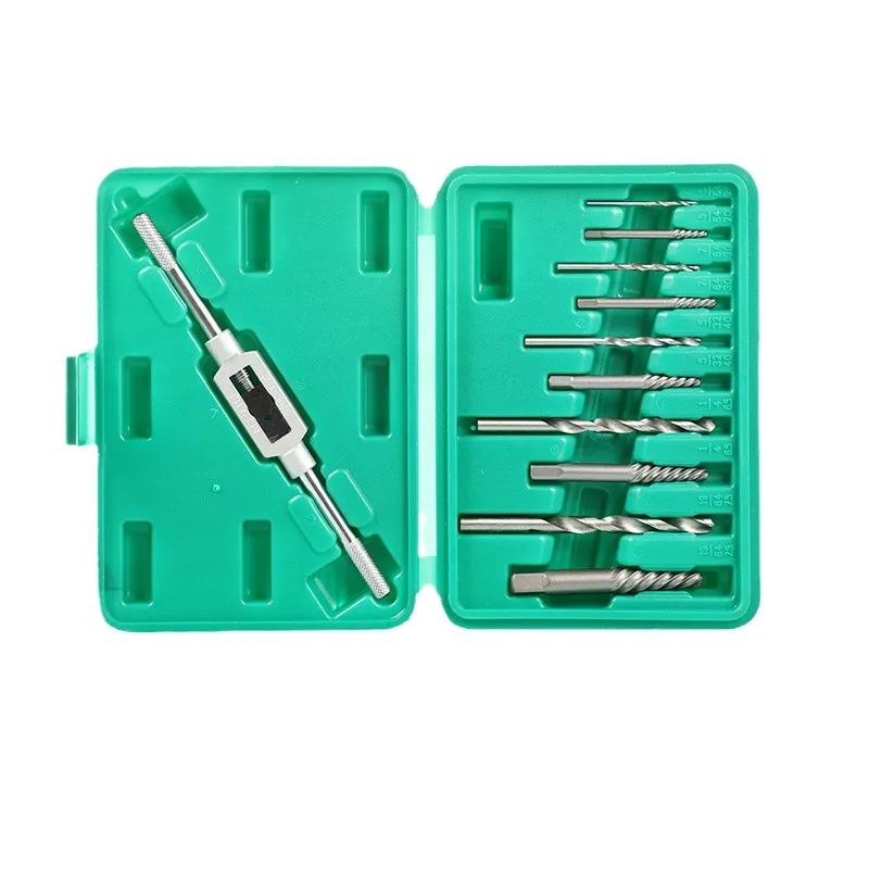 Broken Head Screw Remover Slide Teeth Take Off Screws Car Maintenance Tools Reverse Screw Reverser Tool 11-piece Set