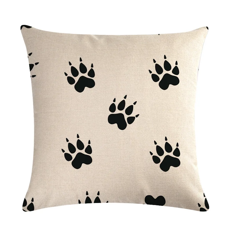 Dog Paw Pillow Case Leopard Skin Pillow Covers Decorative Bed Sofa Bedroom Decorative Pillowcases Room Aesthetics 45x45