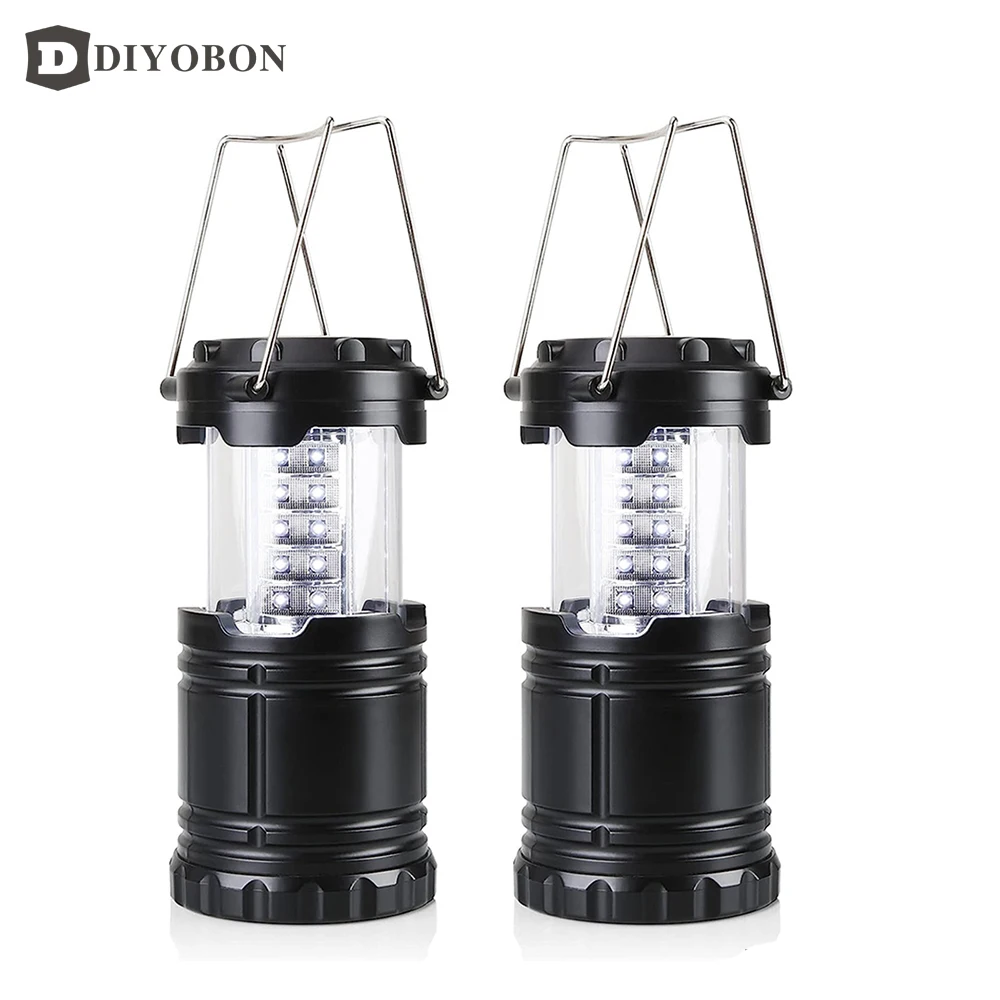 

Small LED Camping Lanterns Battery Powered Collapsible Tent Lights Outdoor Portable Lanterns Flashlight for Emergency, Hiking