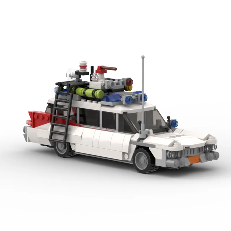 Bricklink Ideas MOC 10274 For Cadillaced Movie Ghostbustersed ECTO-1 Technical Ghost Car Model Building Blocks Kid Toys Gift