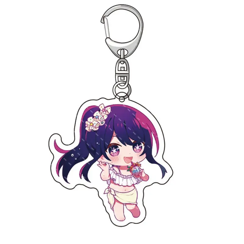 6CM OSHI NO KO Anime Figure Hoshino Ai Hoshino Akuamarin Hoshino Rubii Acrylic Keychains Cute Swimsuit Style Pendant Toy Decor