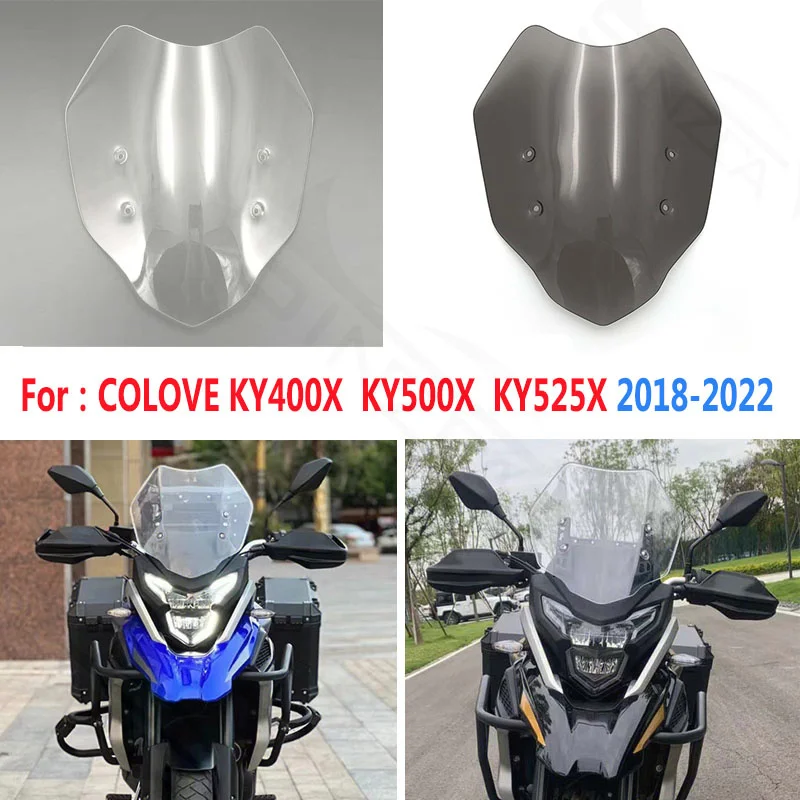 

For Colove 500X 400X 525X KY500X KY400X KY525X Motorcycle Sport Windscreens Windshield Wind Deflectors Gray