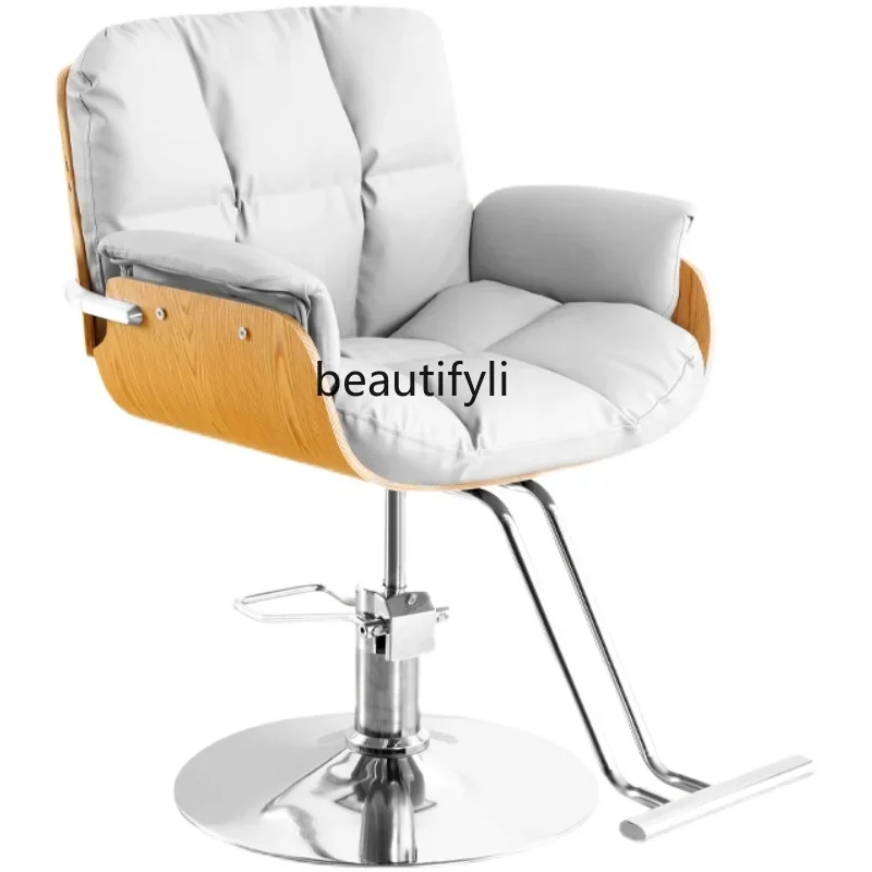 

Barber Shop Hair Salon Chair for Hair Salon Hair Cutting Perm Simple Spinning Lift Seat