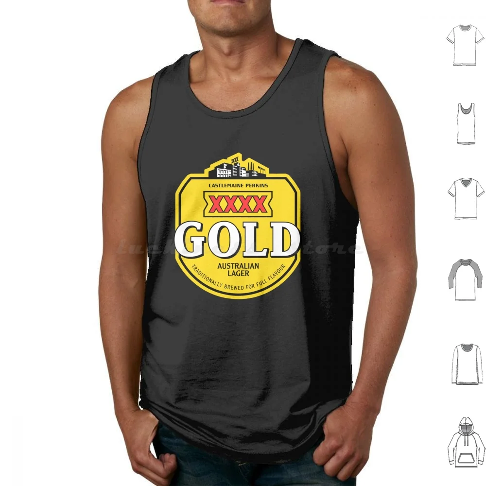 Xxxx-Gold-Logo Tank Tops Vest Sleeveless Australian Brewery Bitter Castlemaine Perkins