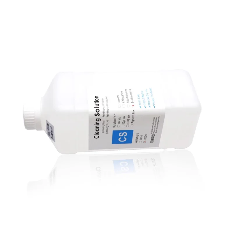 1000ML Eco-Solvent Ink Cleaning Solution For Epson/Roland/Mimaki/Mutoh 1390 L1800 DX5 DX7 TX800 XP600 5113 4720 I3200 Printhead