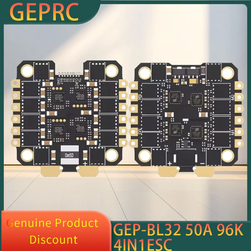 

GEPRC GEP-BL32 50A 96K 4IN1 ESC Support Dshot 150/300/600 AM32 Data Analyze Record Flight Barometer Racing FPV Drone