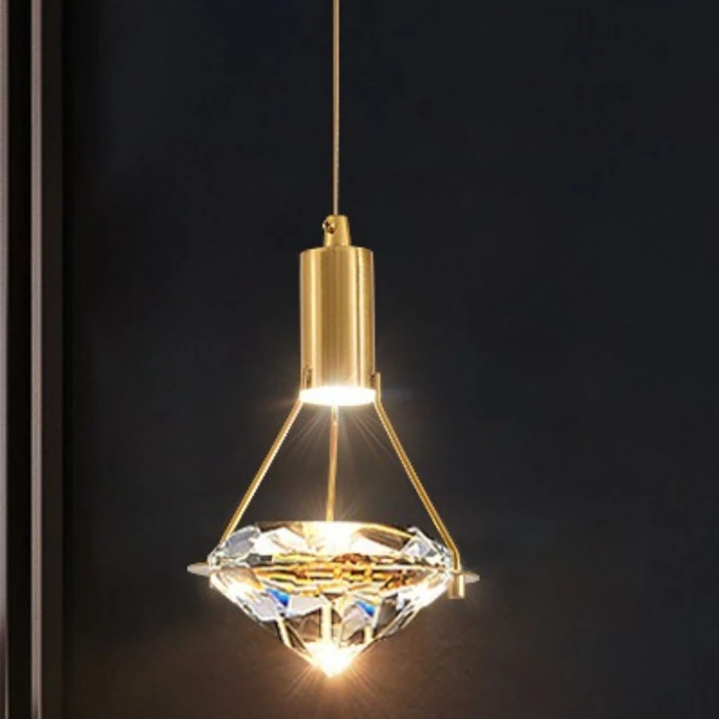 French Luxury Styles Bedroom Bedsides/Corridor Copper LED Pendant Light Simplicity Ceiling Chandeliers Home Accessories Lighting