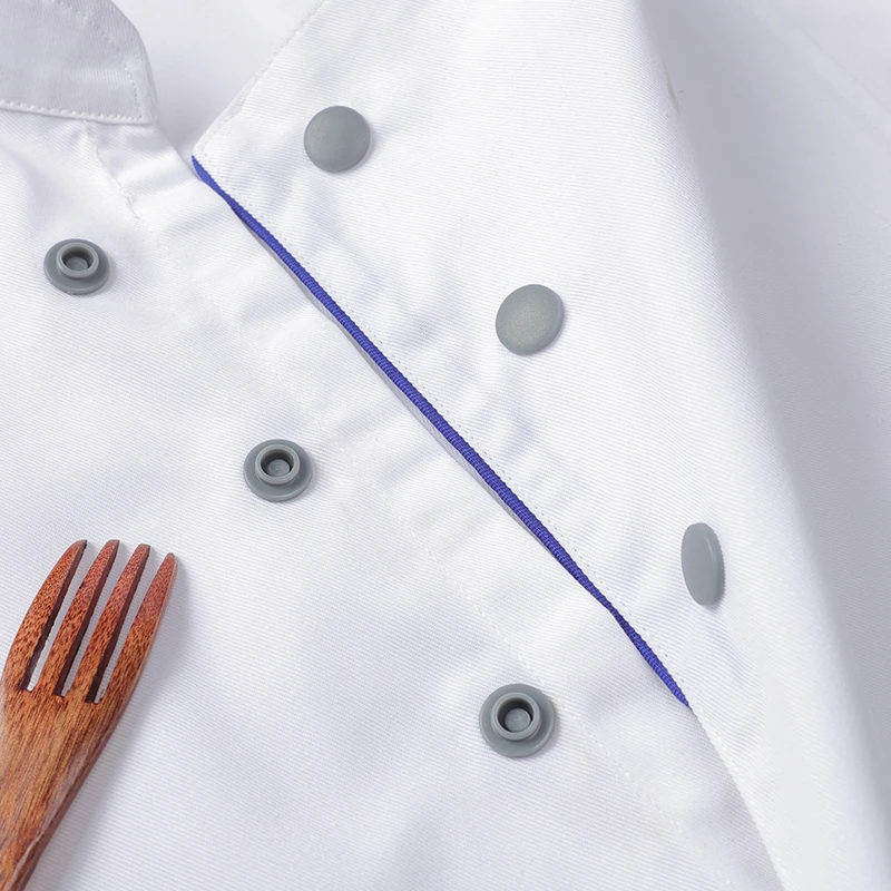 سترة الشيف الرجال النساء المئزر قمصان طويلة الأكمام قصيرة مطعم الشيف معطف موحد كوك الملابس فندق زي ملابس العمل النادل