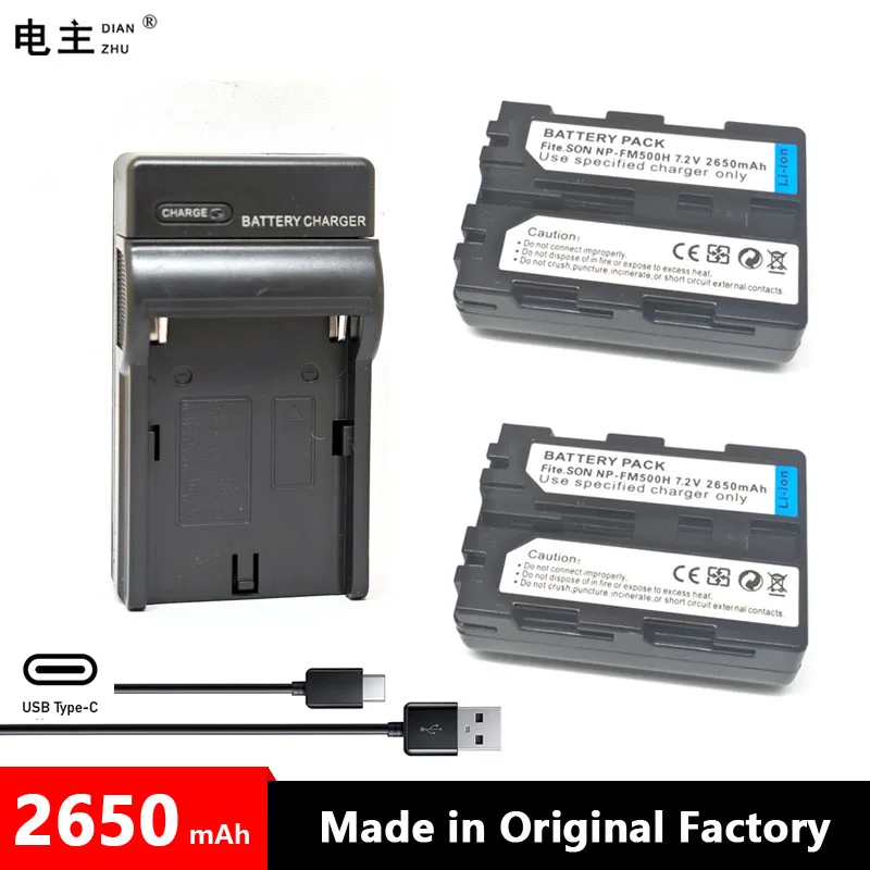 NP-FM500H NP FM500H Battery Charger For SONY R1 Alpha SLT A57 A58 A65 A77 A200 A300 A350 A99 A550 A560 A580 A700 A850 A900 II