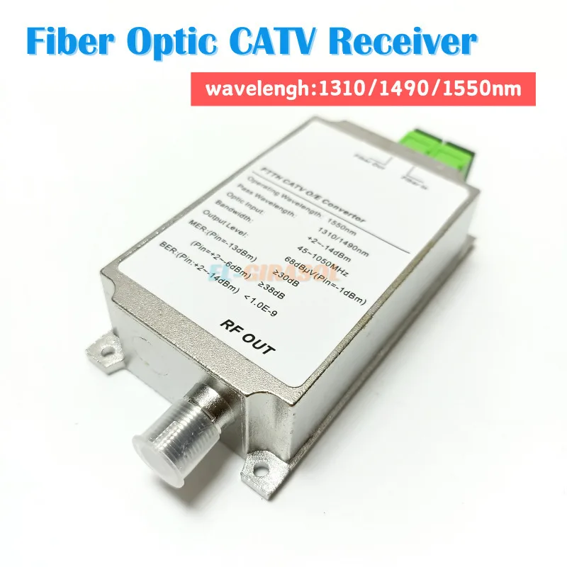 Mini CATV Receiver Fiber Optical WDM Node RF Converter Triplexer Minimode Indoor AGC 1310Nm/1490Nm/1550Nm Without Power FTTH