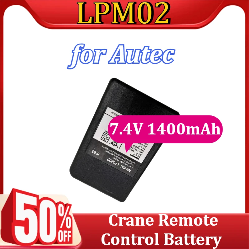 

LPM02 for Autec Rechargeable Battery Crane Remote Control Battery 7.4V 1400mAh