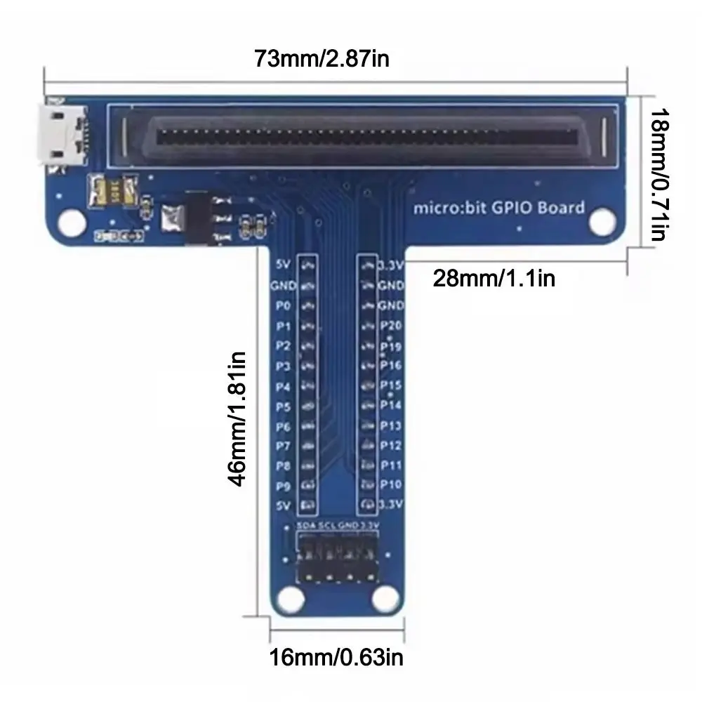 Ersatz T-Typ Breadboard Adapter DIY Universal Development Board BBC Microbit Python GPIO Erweiterungsplatine