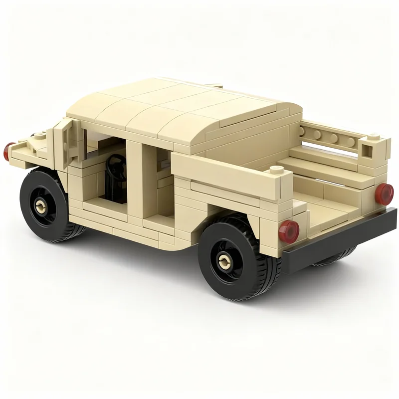 191pcs MOC Cars Deserted Humvee Model Building Blocks Construction Christmas Gifts Toy Creative Collection 3D Birthday Display