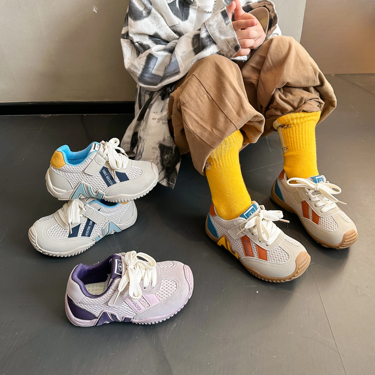 

Kids'Casual Shoes Outdoor Walking Sneakers PU Leather Flat shoes Spring Shoes For Children Anti-slip Breathable Mesh Soft Shoes