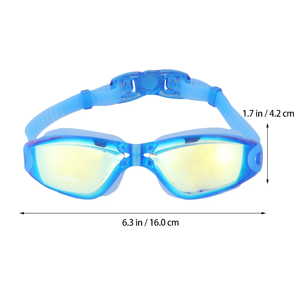 نظارات سباحة مطلية باللون الأزرق مضادة للضباب ولا تسرب للحماية من الأشعة فوق البنفسجية، نظارات سباحة مريحة تناسب الرجال والنساء، معدات سباحة مضادة للضباب #3