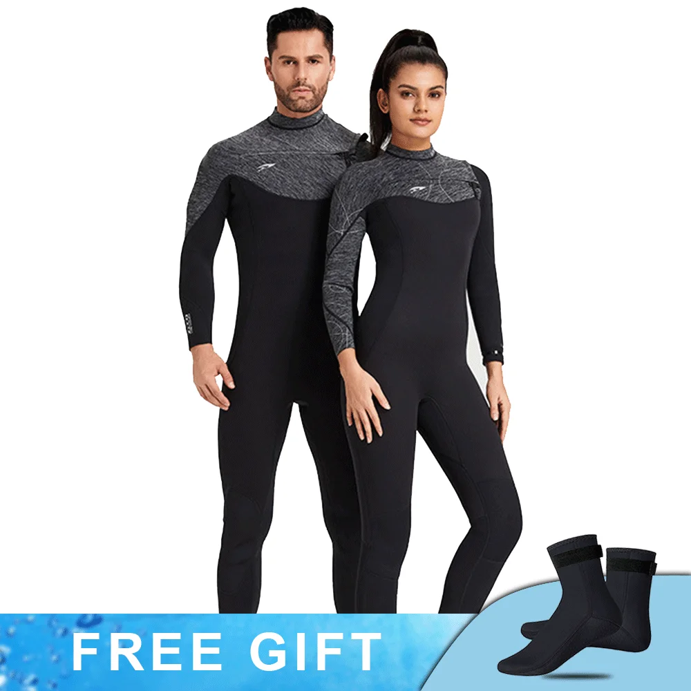 3mm Wetsuit Neoprene Surf Suits Swimming Women Man Diving Suit Long Sleeve Kayak Kitesurf Swimsuit Rash Guards Roupa De Mergulho