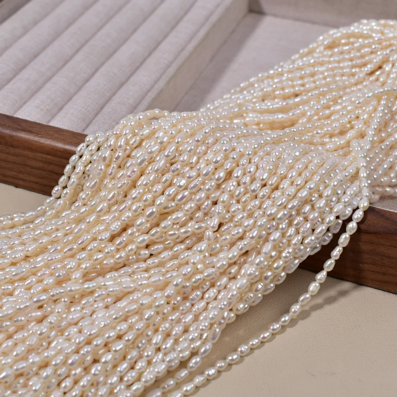 

Direct Supply from Farm3mmNatural Freshwater Pearl Loose Beads Rice Beads Necklace BraceletdiyHandmade Accessories Wholesale Mat
