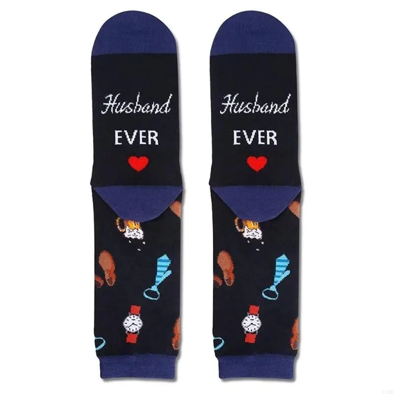 L38E Festives Best Ever Themed Cotton Socks for Women Men Funny Socks For Christmas Birthday Holiday Family Gifting