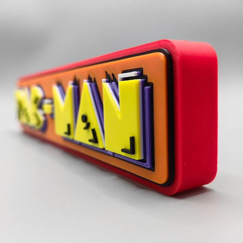 لعبة كلاسيكية باك مان ثلاثية الأبعاد شعار نموذج دمية لافتة لباكمان الشكل جمع عرض تأثيري معرض حلية لعبة #4