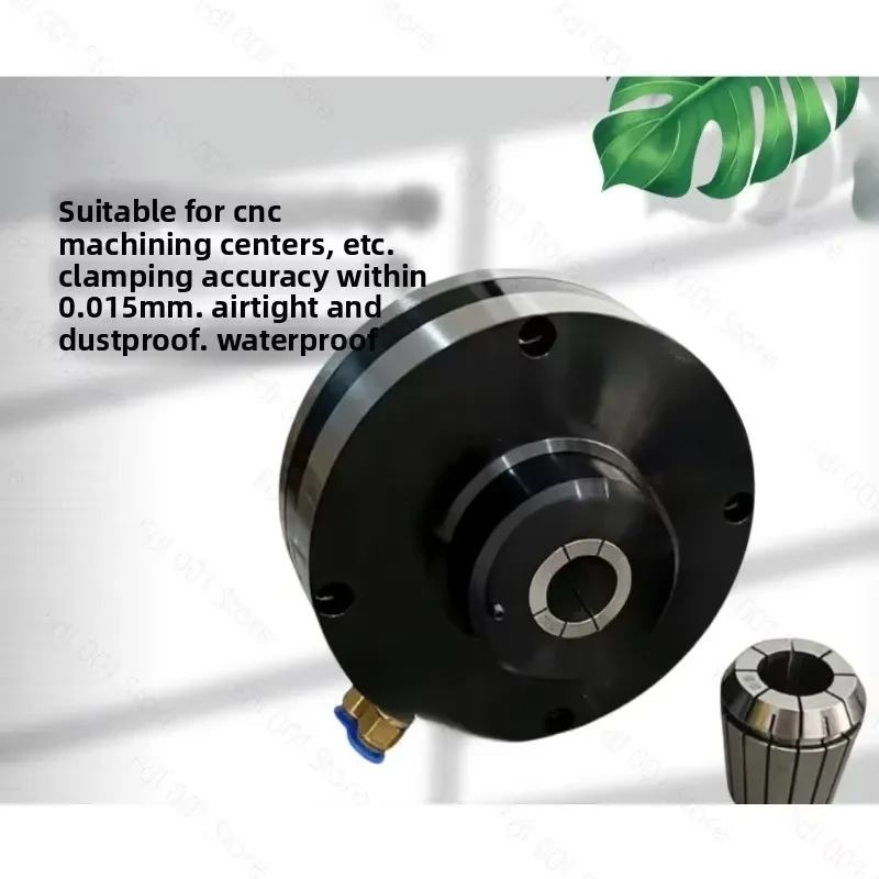 for GEP Pneumatic Front Push ER Collet Chuck Body Compatible with Rotary Cylinder High Precision Air Powered Clamping Tool