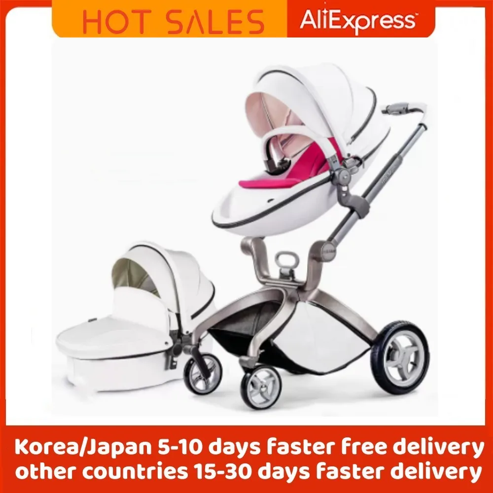 Hot Mom Luxury Baby Stroller 3 in 1 Travel System, High Land-Scape Stroller with Bassinet in 2023 ,Fashion Stroller For You Baby