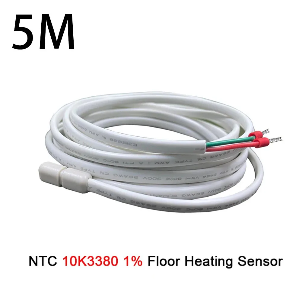 5 Meters Temperature Sensor Waterproof Probe Wire Electrical Floor Heating Thermostat Temperature Sensor Line