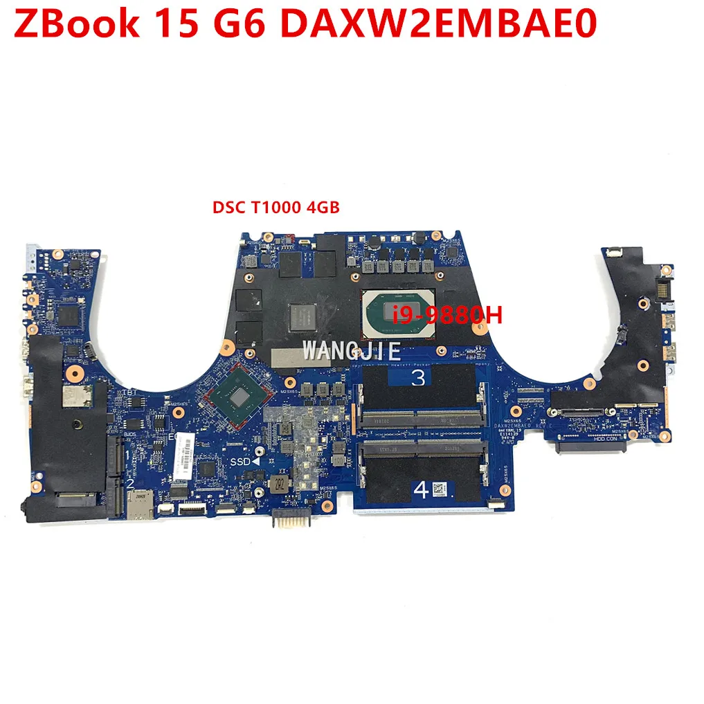 

For HP ZBook 15 G6 Laptop Motherboard With L68825-601 L68825-001 DSC T1000 4GB + i9-9880H DAXW2EMBAE0 100% Working